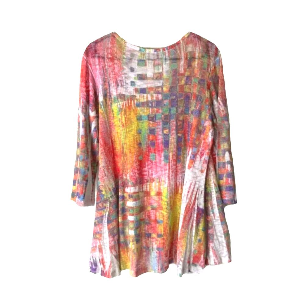 Katina‎ Marie Lightweight Pastel Abstract Print Tunic Size XS Eclectic Spring - Picture 2 of 2